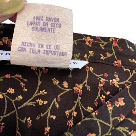 Vintage Jonathan Martin Ditsy Floral Mini Skirt Size 7 Boho Cottagecore Y2K EUC - Picture 7 of 9